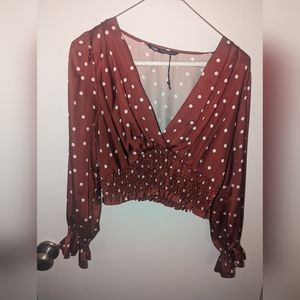 Zara polka dot top